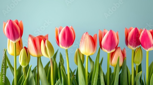 Tulip border with copy space 