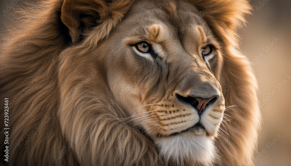 A lion portrait, wildlife photography