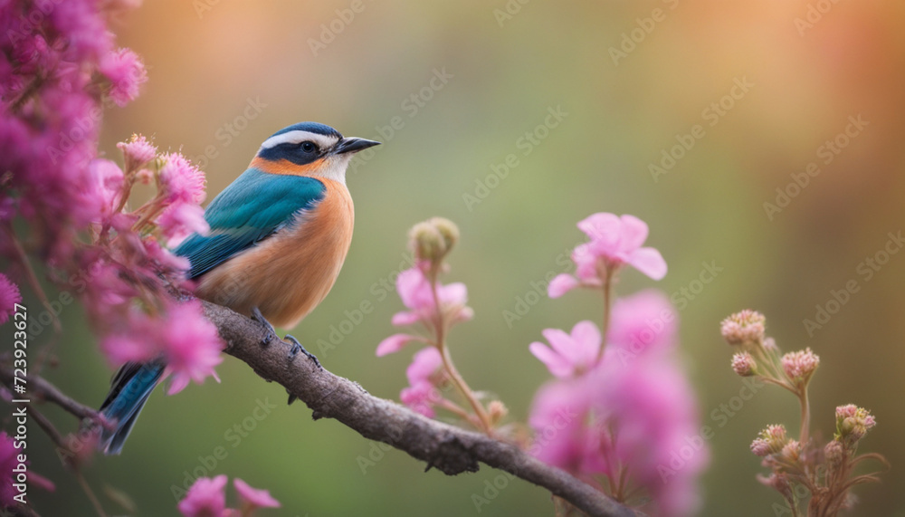 Fototapeta premium A bird portrait on nature background