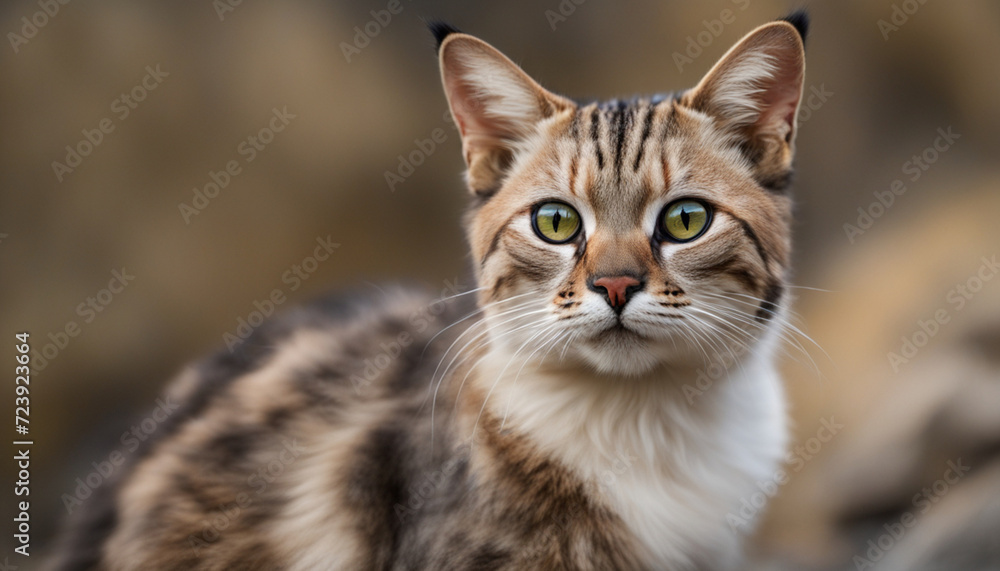 A Black-footed Cat portrait, wildlife photography