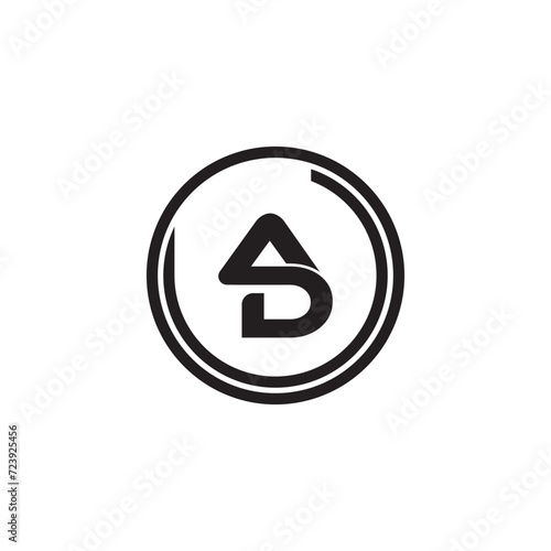 Free Download AD Letter Logo Design with Creative Modern Trendy Typography. - GFXLoad