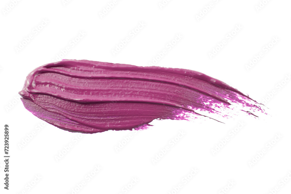 Fototapeta premium paint smear smudge swatch isolated on white background. Cream makeup texture. Colored cosmetic product brush stroke swipe sample