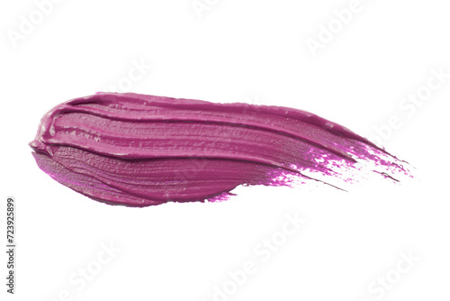 paint smear smudge swatch isolated on white background. Cream makeup texture. Colored cosmetic product brush stroke swipe sample