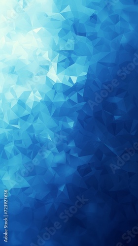 Blue abstract geometric rumpled triangular mosaic background