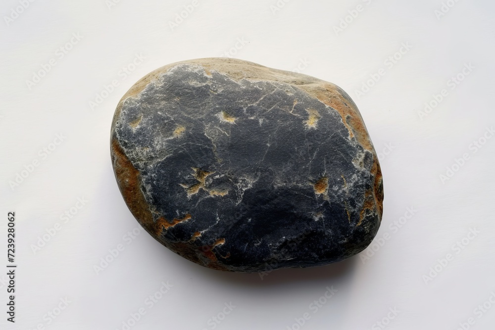 Natural stone with yellow star patterns on a white surface Natural stone with yellow star patterns on a white surface