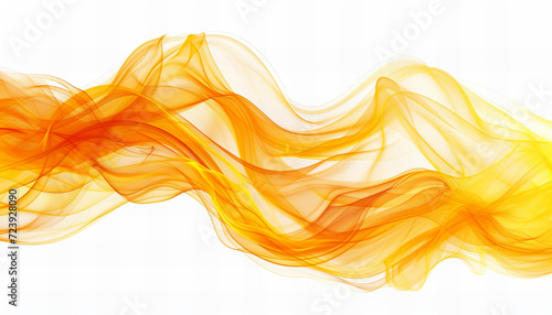 Abstract yellow waves backdrop on white background