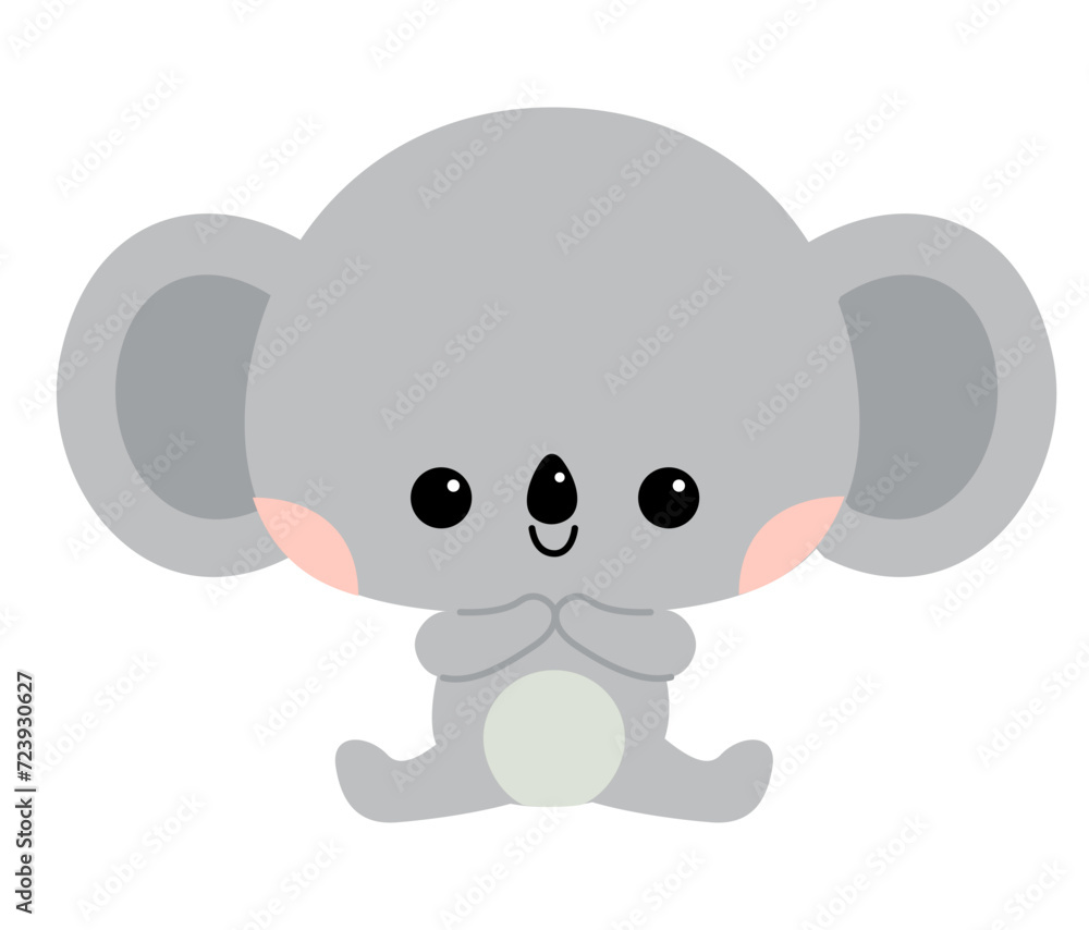 Fototapeta premium 幼児向けのかわいいコアラのキャラクターイラスト