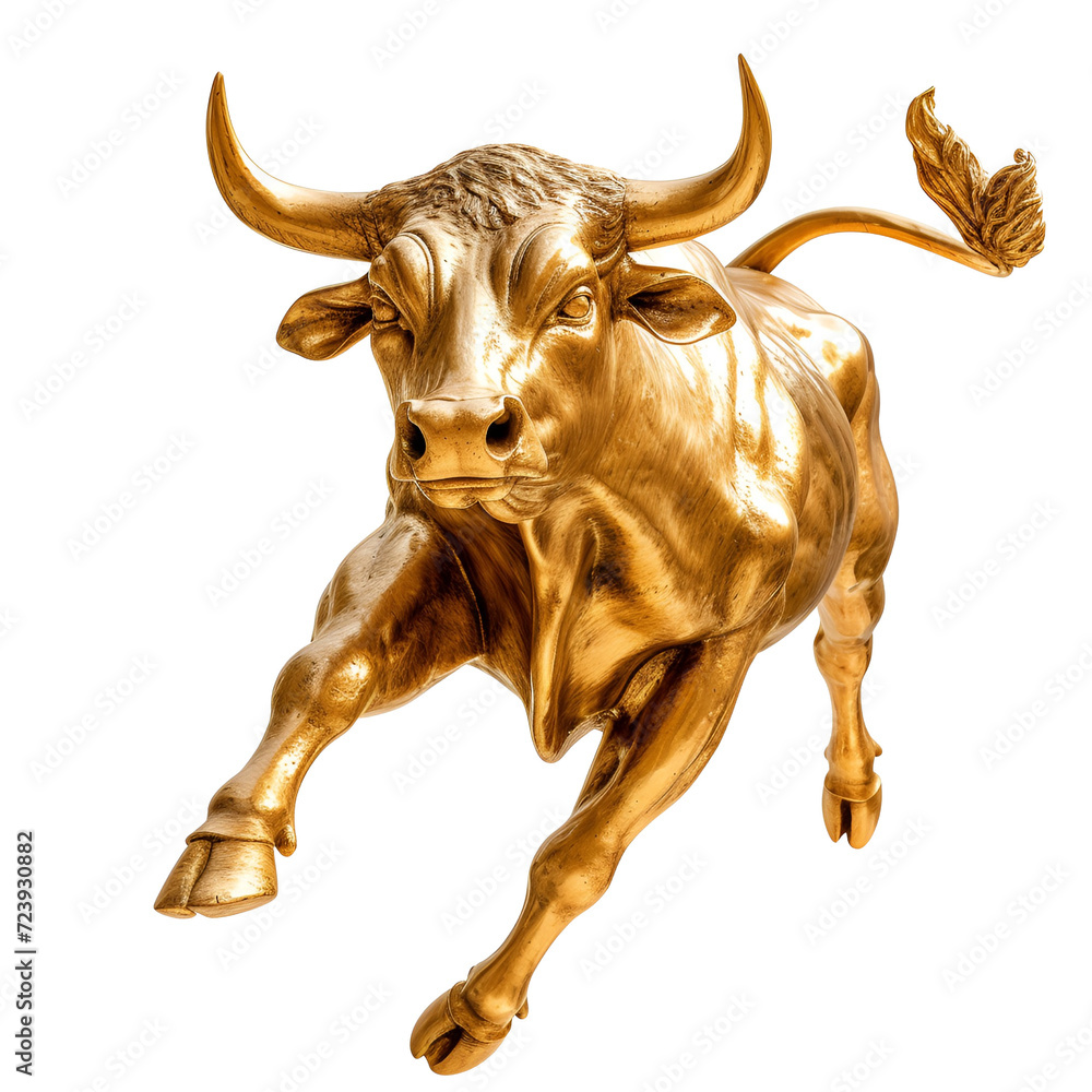 Financial Market Trends A SculptureLike Symbol of a Golden Bull