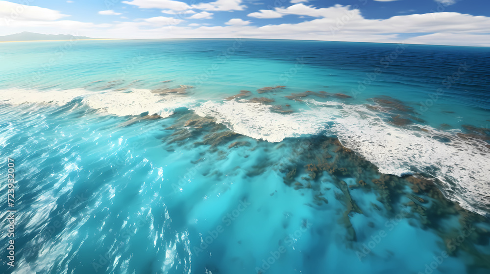 Fototapeta premium Panoramic natural landscape of beautiful beach