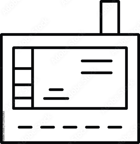 Rounded filled Editable stroke Diving Computer Icon