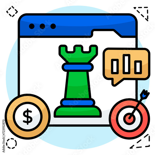 An amazing design icon of web strategy