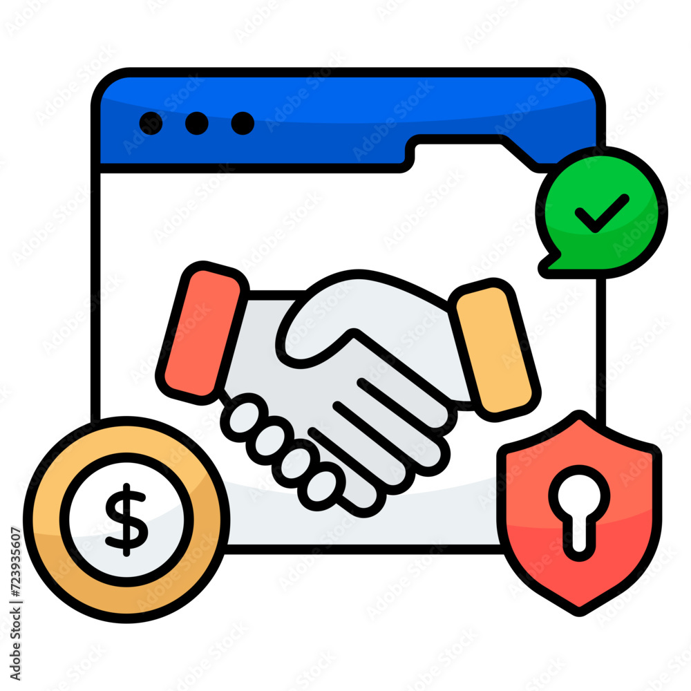 An icon design of online deal An icon design of online deal