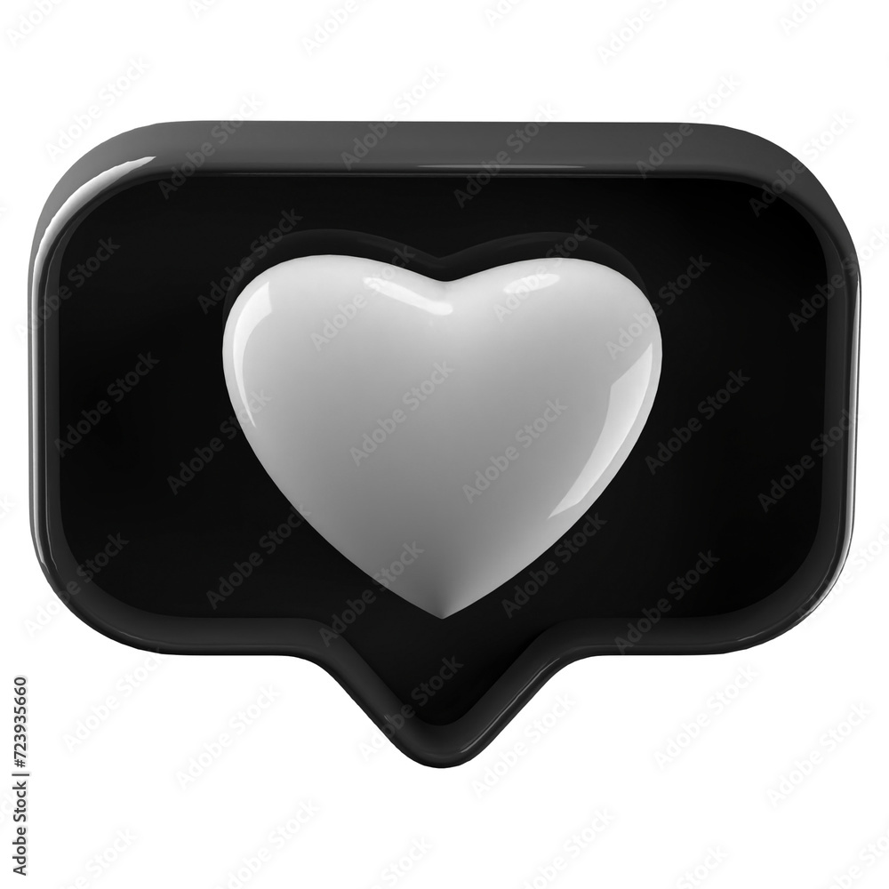 Icon 3d heart , 3d like, 3d love illustration Icon 3d heart , 3d like, 3d love illustration