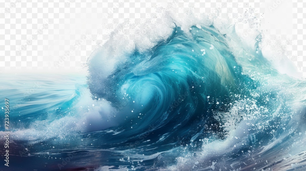 real sea waves without real transparent background in high resolution