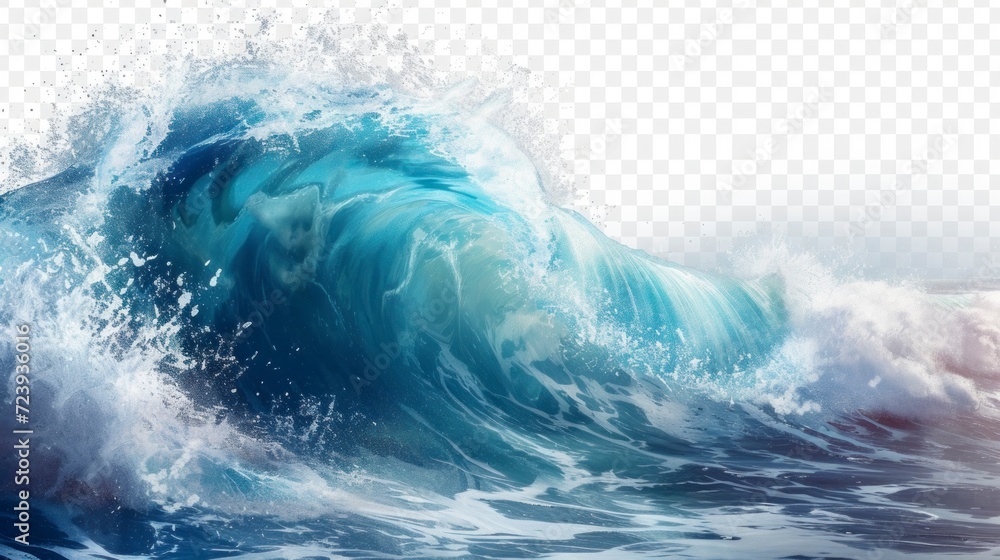 Obraz premium real sea waves without real transparent background in high resolution and quality