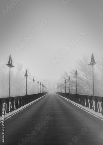 Puente con niebla 