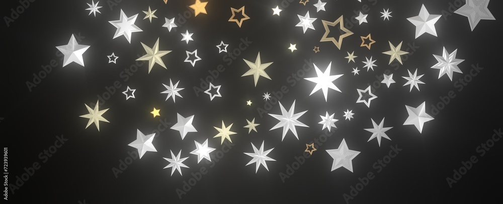 XMAS stars background, sparkle lights confetti falling. magic shining Flying christmas stars on night XMAS stars background, sparkle lights confetti falling. magic shining Flying christmas stars on night