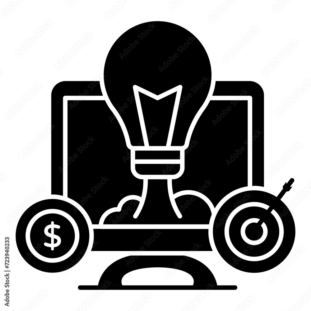 An editable design icon of financial idea An editable design icon of financial idea