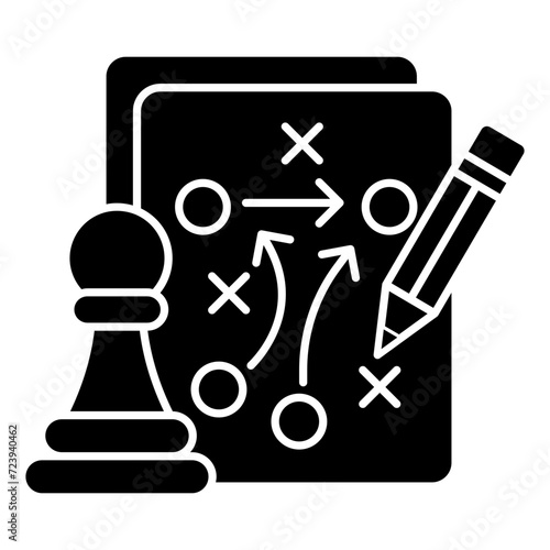 A flat design icon of stratagem
