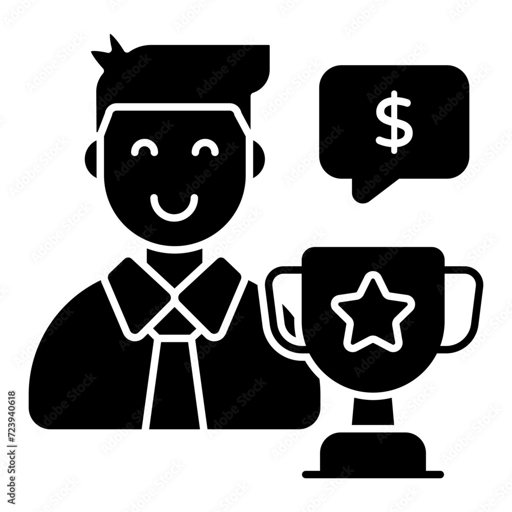 Vector design of business trophy Vector design of business trophy