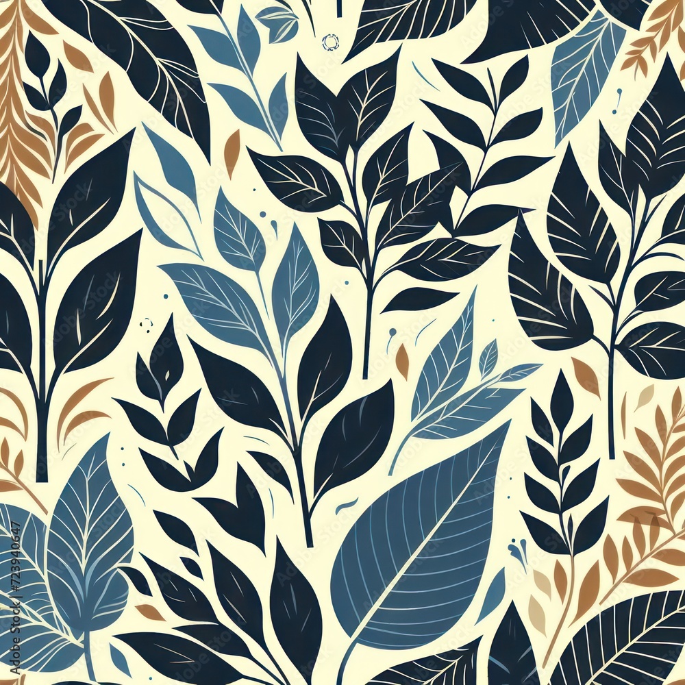 seamless pattern with leaves seamless pattern with leaves