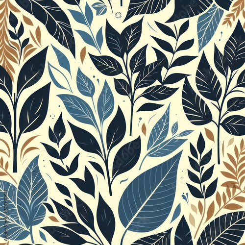 seamless pattern with leaves