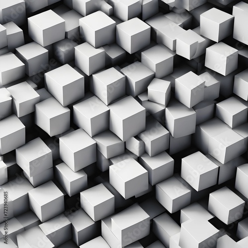 abstract cube background abstract 3d cubes abstract background with hexagon Bunch of gray metallic cubes detailed texture background from Generative AI 