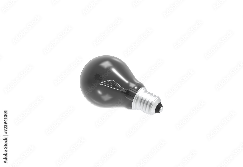 Bulb side view without shadow 3d render Bulb side view without shadow 3d render