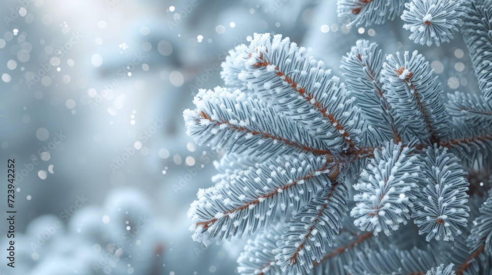 custom made wallpaper toronto digitalClose-up of snow-covered fir tree branches against blurred background