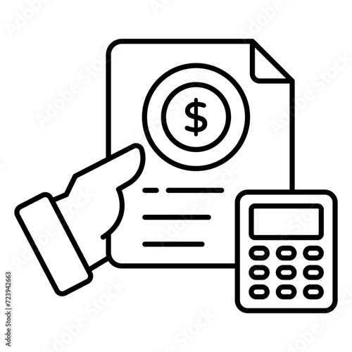 Creative design icon of budget accounting