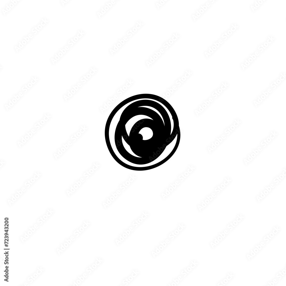 Scribble doodle circle and point