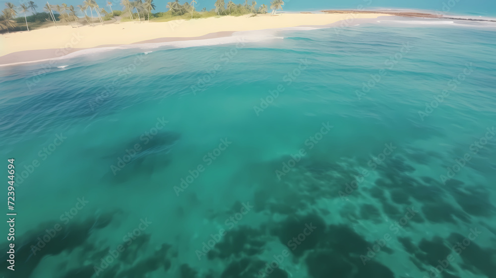 Obraz premium Abstract beautiful beach background with crystal clear water