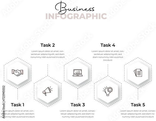 Business Infographic Design Template For Corporate Marketing Agency