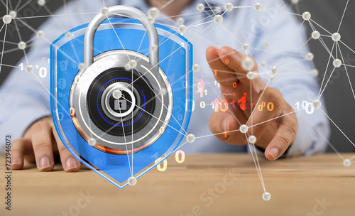 secure lock - padlock holdi...