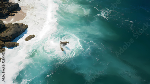 Abstract beautiful beach background with crystal clear water