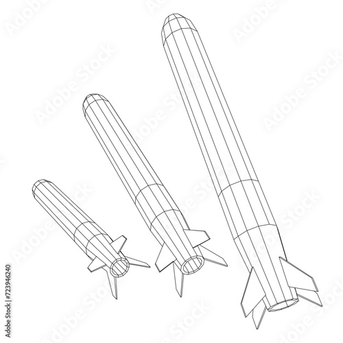 Ballistic Missile, Hypersonic Rocket, Bomb