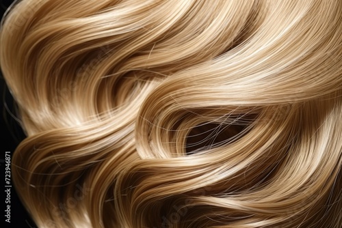 Healthy blond hair of a woman