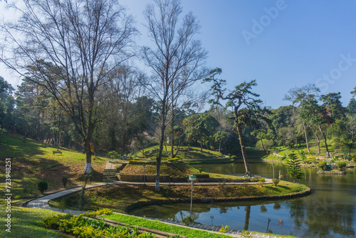 Ward's Lake aka Nan Polok in Shillong during autumn