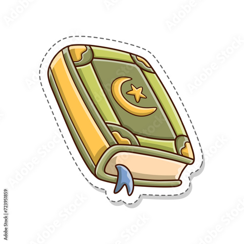 free vector, illustration of the Muslim holy book Al-Quran 1