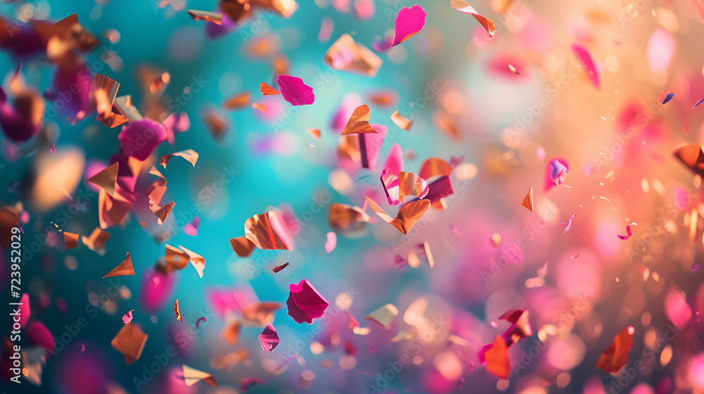 Confetti Explosion. A lot of colorful confetti exploding in a macro view Confetti Explosion. A lot of colorful confetti exploding in a macro view