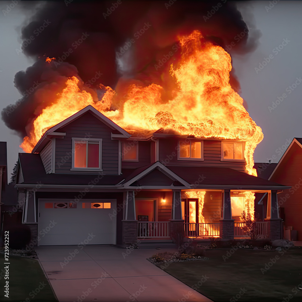 House on Fire, Home Insurance House on Fire, Home Insurance