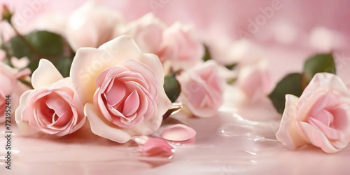 pink rose with water drops