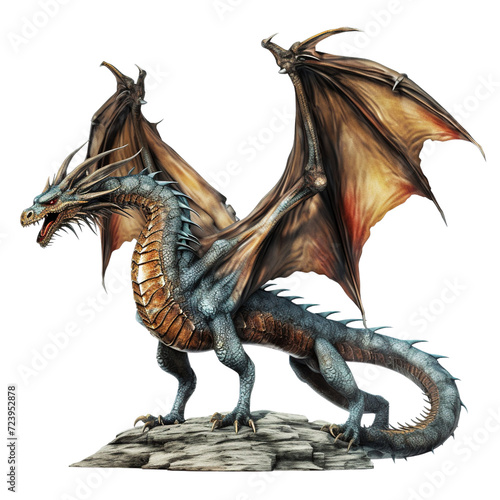 Dragon isolated on transparent or white background