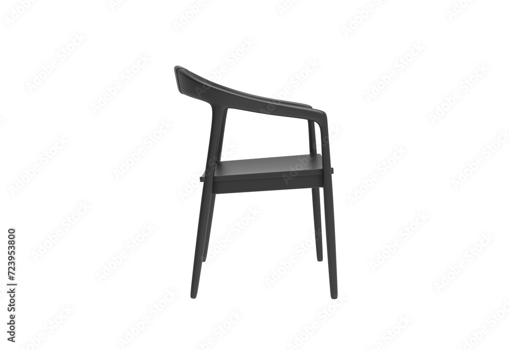 metal chair side view without shadow 3d render metal chair side view without shadow 3d render
