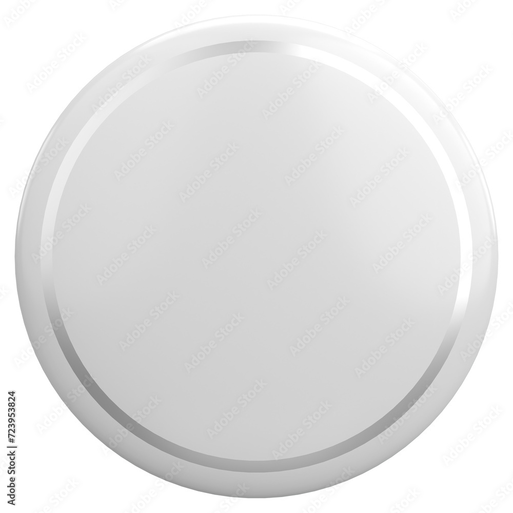 3D circle button. Empty button. 3D illustration. 3D circle button. Empty button. 3D illustration.