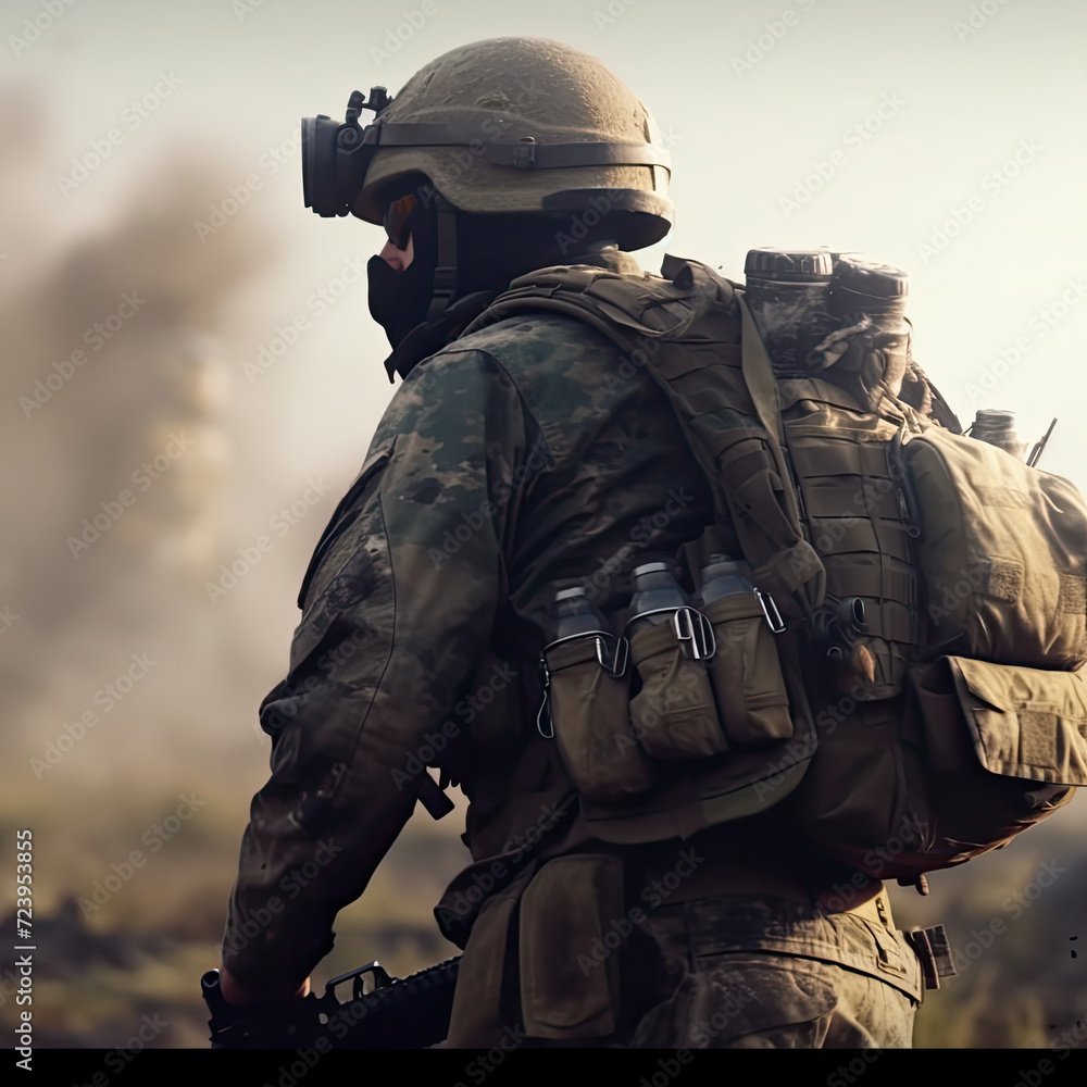 Dramatic Soldier Last Stand Combat Dramatic Soldier Last Stand Combat
