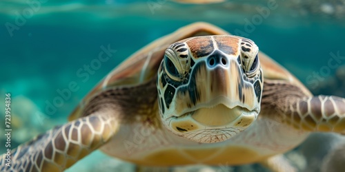 turtle underwater in the sea Generative AI © València