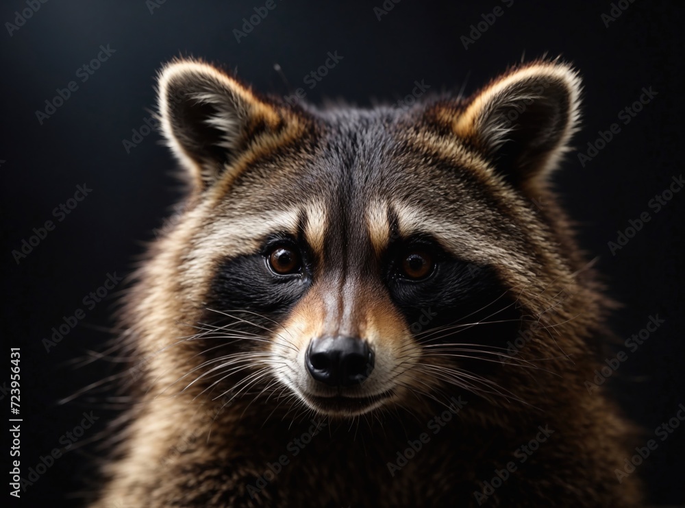 Raccoon in Midnight Reverie