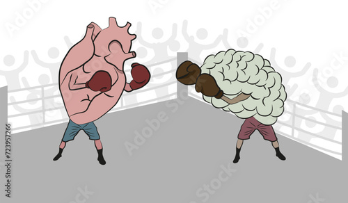 Brains vs. hearts in the ring. The age-old struggle of the mind against the feelings.