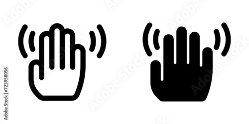 Editable hand wave vector icon. Part of a big icon set family. Perfect for web and app interfaces, presentations, infographics, etc